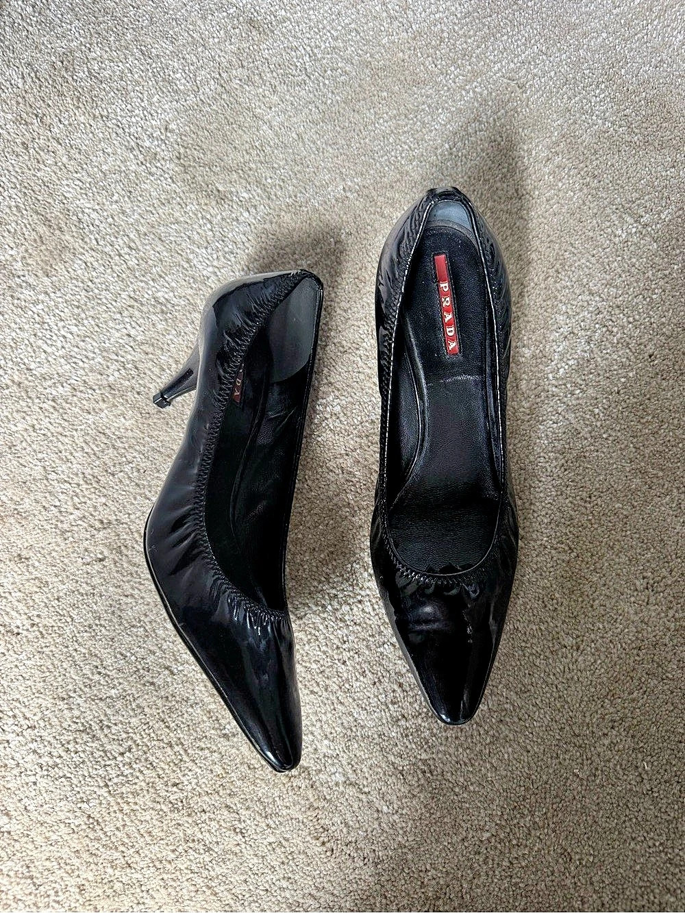 Prada Black Pointed-Toe Pumps